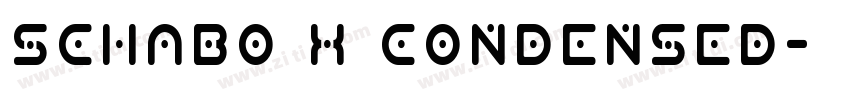 SCHABO X Condensed字体转换
